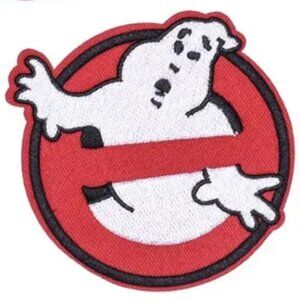 Ghost Busters Iron On Patch Ghost Busters Logo RedWhite Patch Circle 3